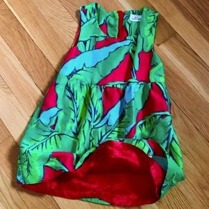 Vineyard Vines Girl (2T) Tropical Print Sleeveless Dress Cotton/Silk